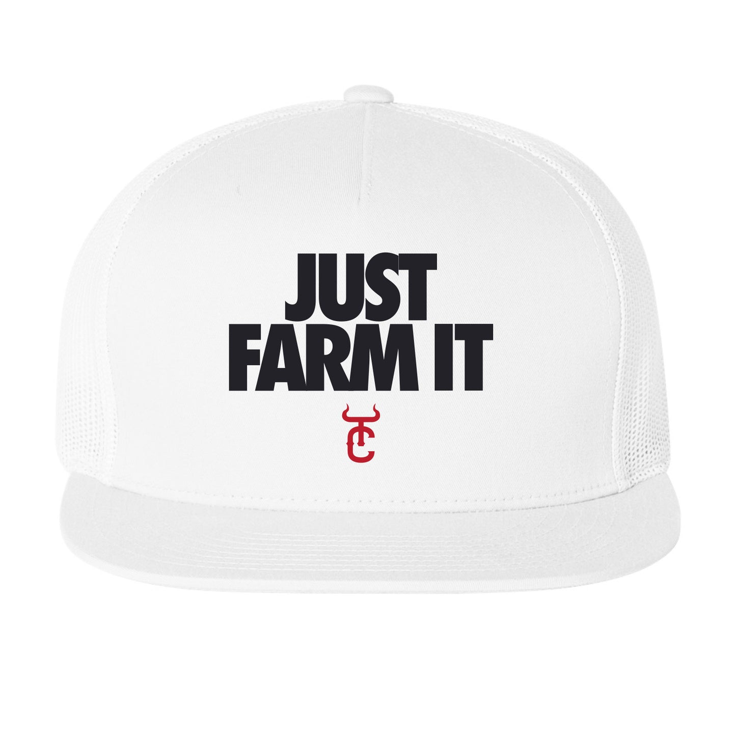 Just Farm It Flat Bill Trucker Snapback