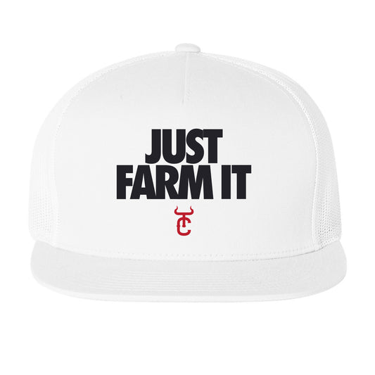 Just Farm It Flat Bill Trucker Snapback