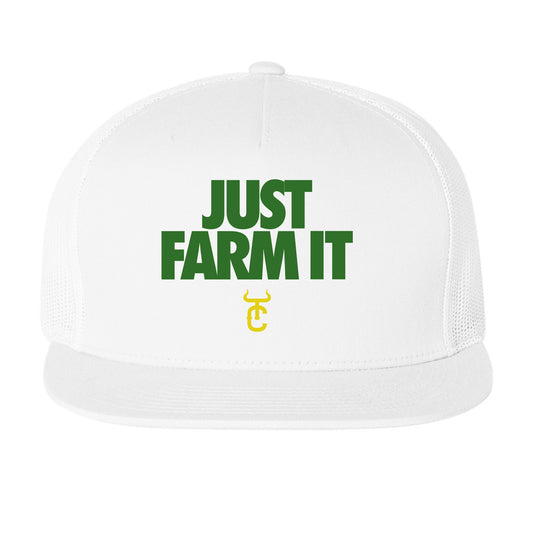 Just Farm It Flat Bill Trucker Snapback